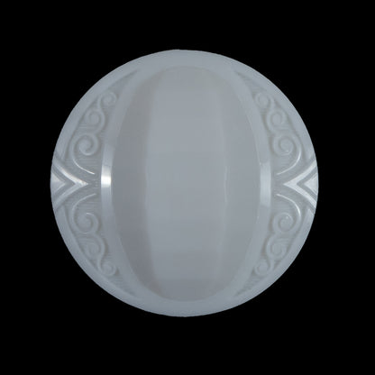 White Textured Shank-Back Button - 44L/28mm