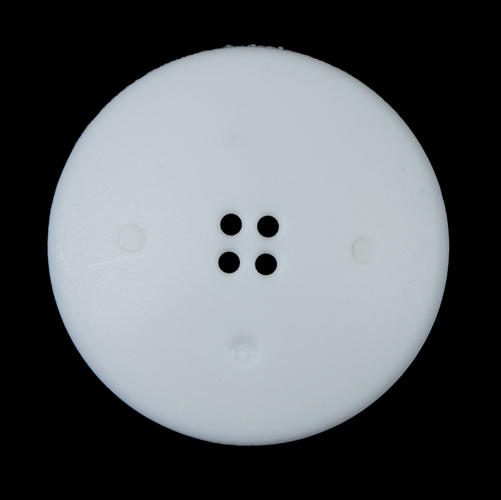 White Raised Textured 4-Hole Button - 54L/34mm Detail
