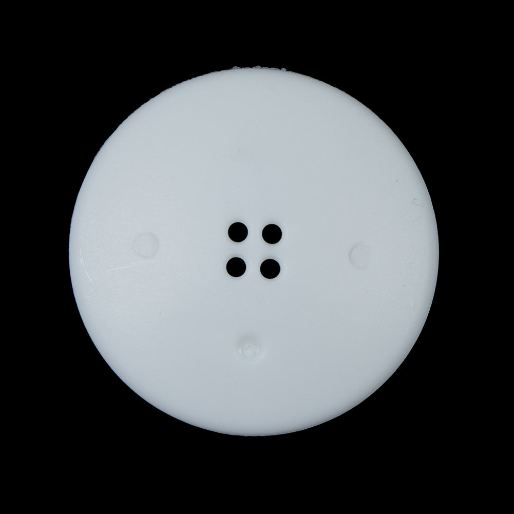 White Raised Textured 4-Hole Button - 44L/28mm Detail