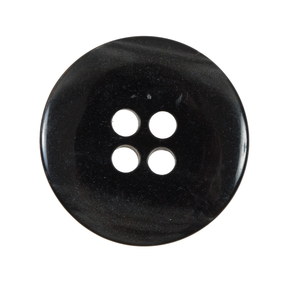 Black Thick 4-Hole Plastic Button - 44L/28mm