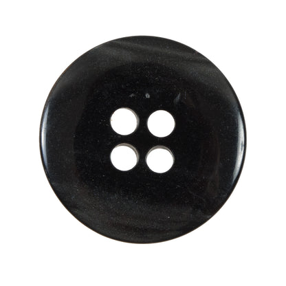 Black Thick 4-Hole Plastic Button - 44L/28mm