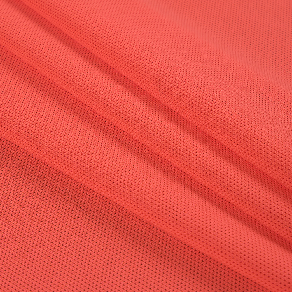 Neon Orange Stretch Mesh with Wicking Capabilities - Folded