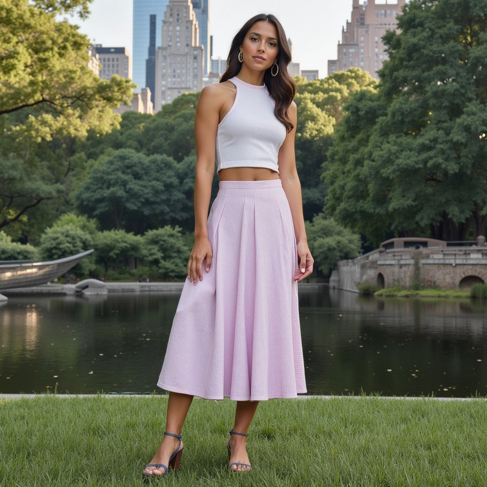 Dewey Pink Candy Striped Seersucker