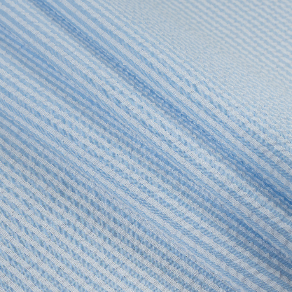 Dewey Light Blue Candy Striped Seersucker