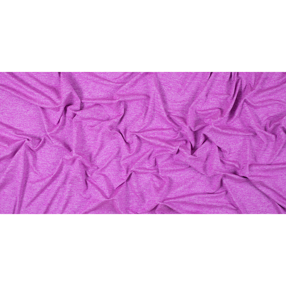 Heathered Neon Fuchsia Stretch Polyester Jersey - Full