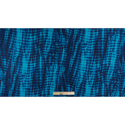Teal Tie Dye Stretch Eclon Jersey Folded