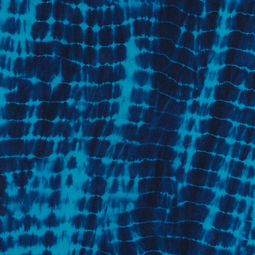 Teal Tie Dye Stretch Eclon Jersey