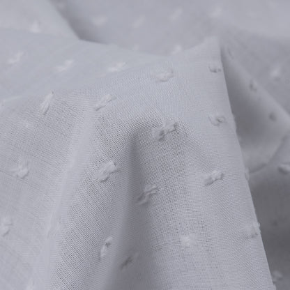White Cotton Swiss Dot Detail