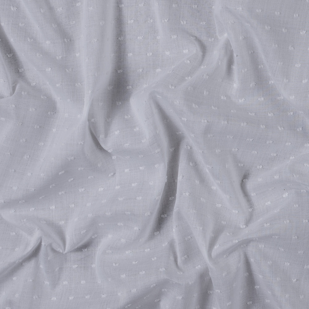 White Cotton Swiss Dot