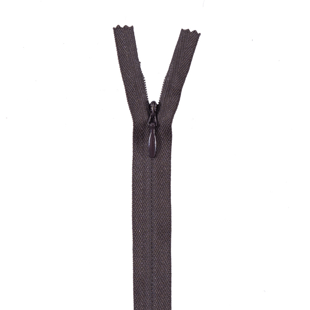 Dark Brown Invisible Zipper - 9
