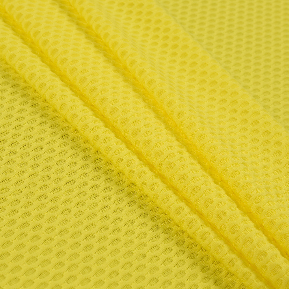 Yellow Knit Jacquard Mesh - Folded