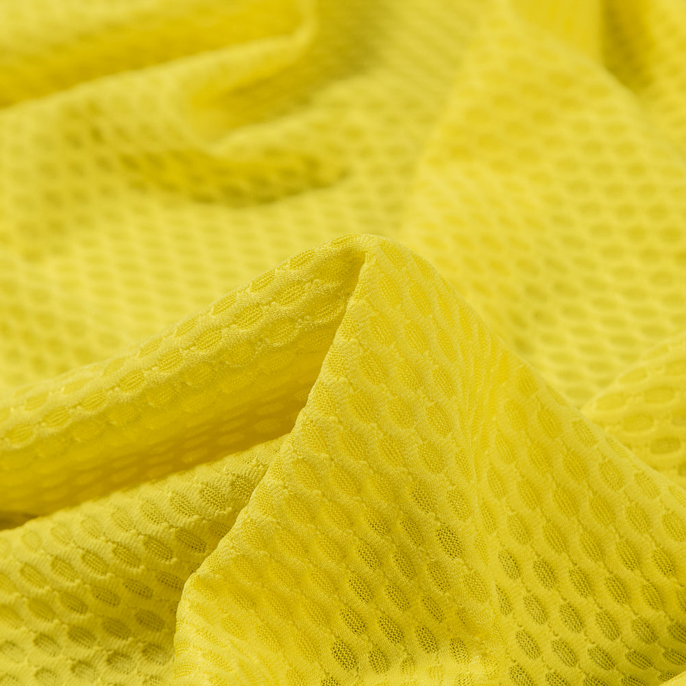 Yellow Knit Jacquard Mesh - Detail
