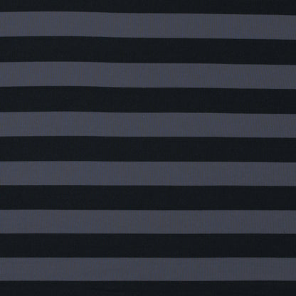 Black and Metal Gray Awning Striped Stretch Eclon Jersey
