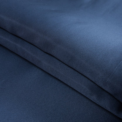 Navy Double Faced Duchesse Satin - Folded