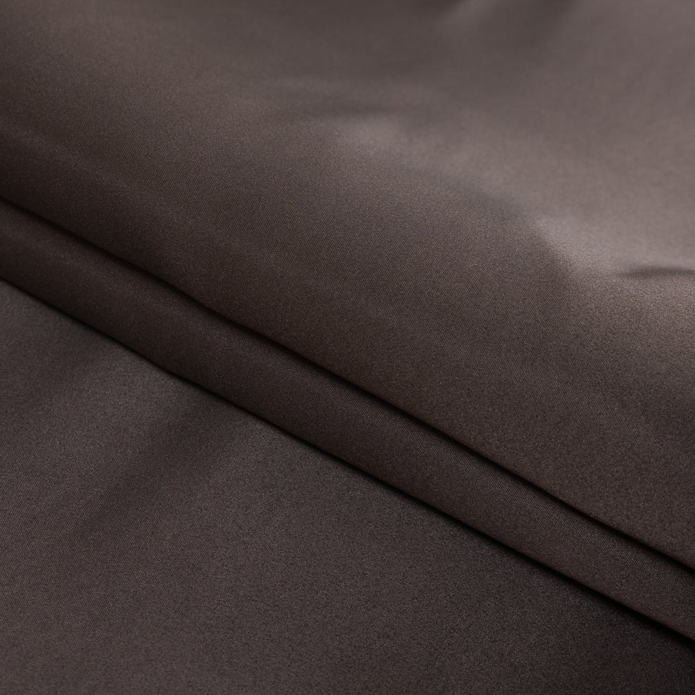 Brown and White Two-Tone Double Duchesse Satin - Folded