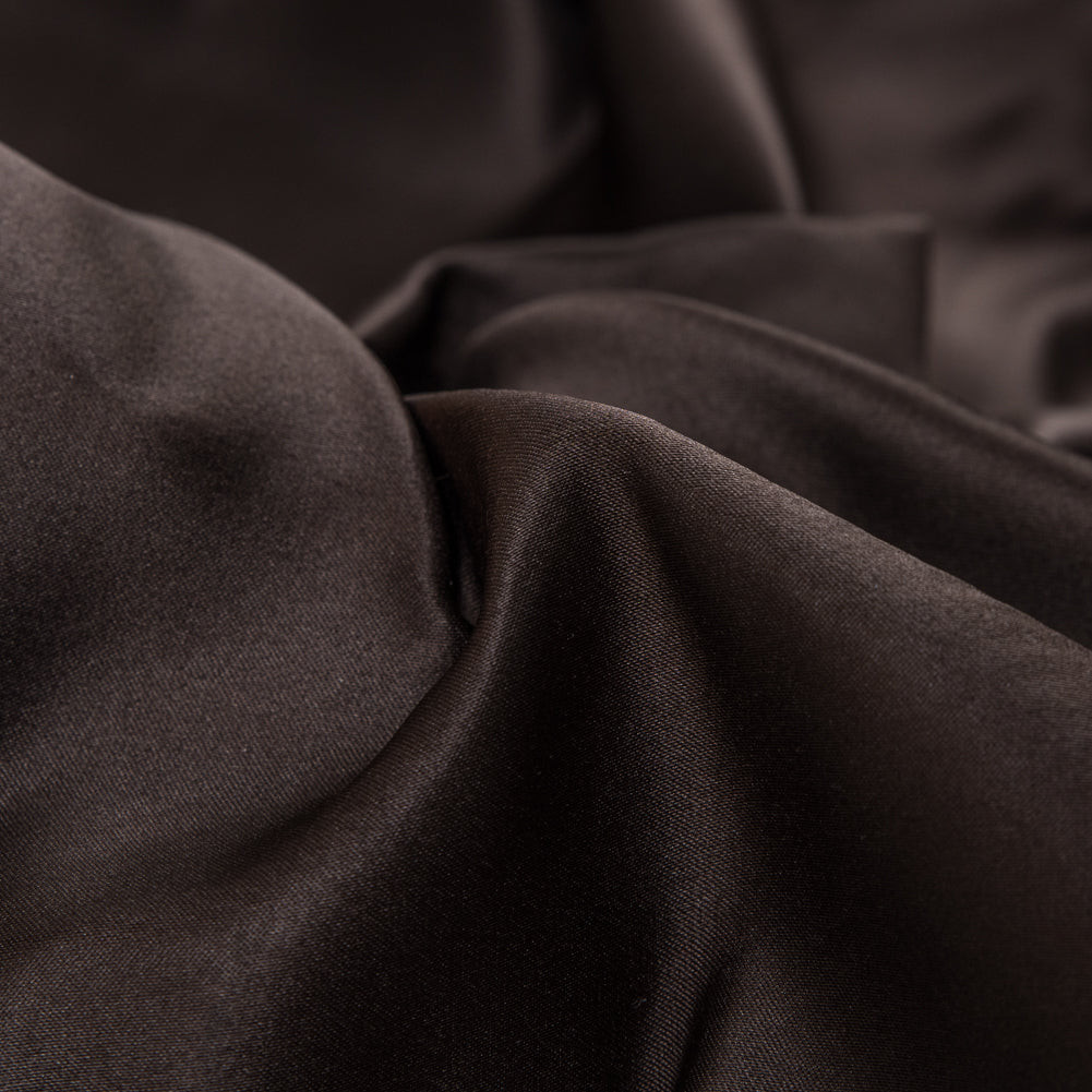 Brown and White Two-Tone Double Duchesse Satin - Detail