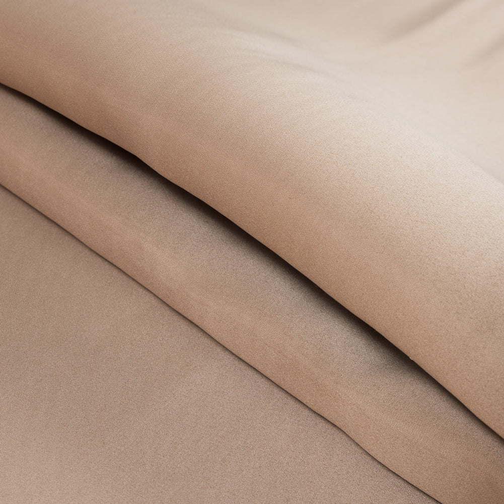 Tan and White Two-Tone Double Duchesse Satin Detail