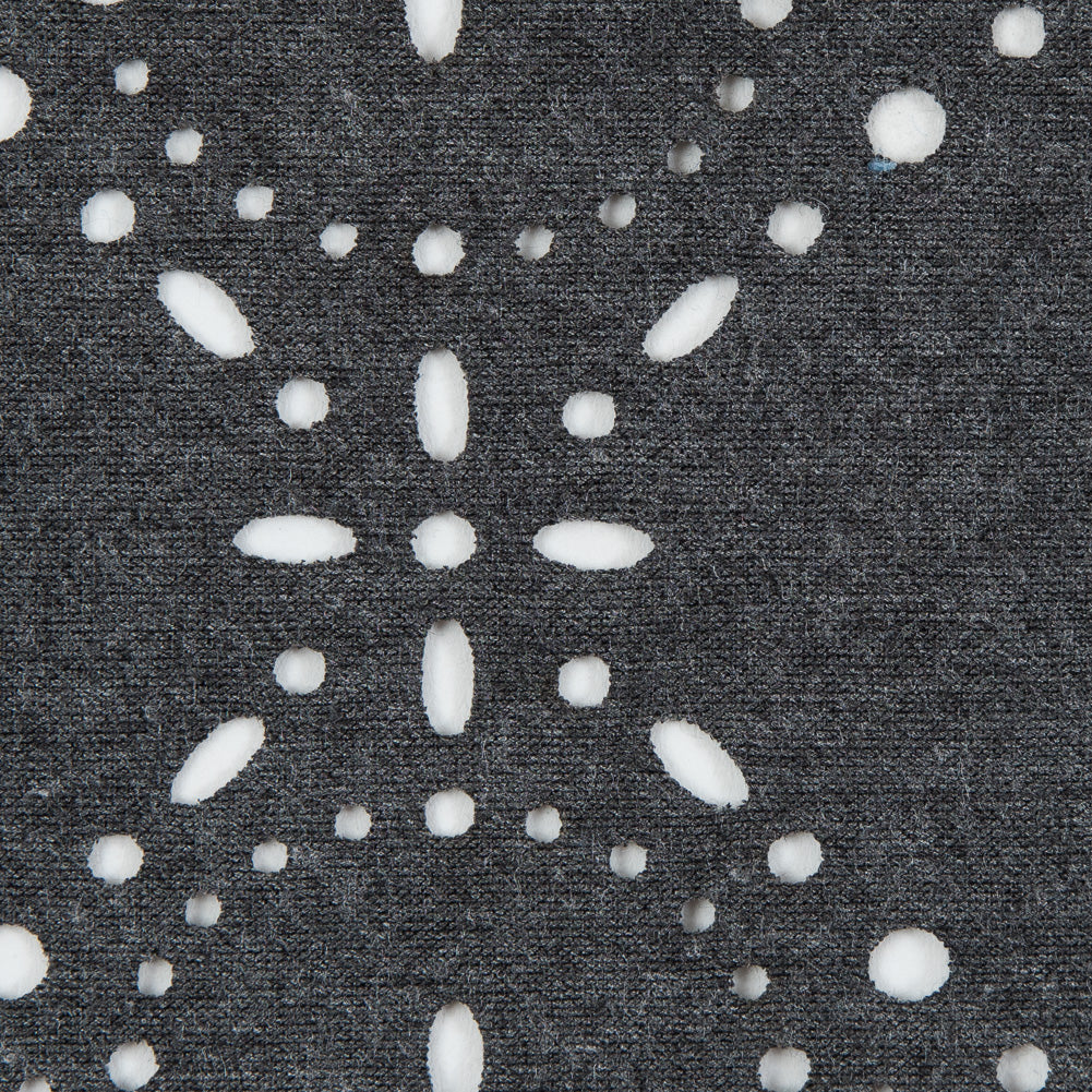 Italian Dark Gray Laser-Cut Jersey - Detail