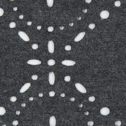 Italian Dark Gray Laser-Cut Jersey - Detail