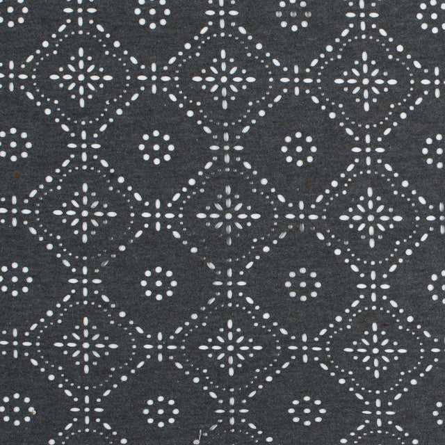 Italian Dark Gray Laser-Cut Jersey