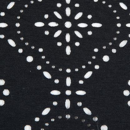 Italian Black Laser-Cut Jersey Detail