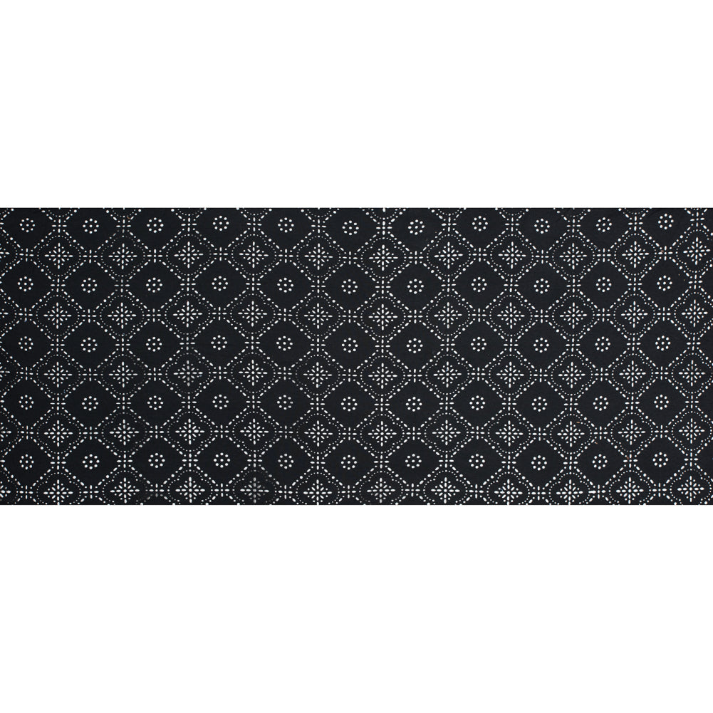 Italian Black Laser-Cut Jersey Full
