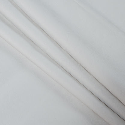 Italian White Faux Leather with White Knit Backing Folded