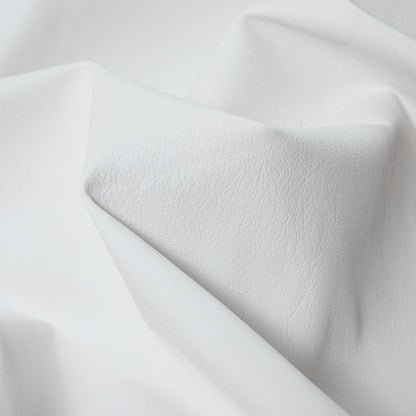 Italian White Faux Leather with White Knit Backing Detail