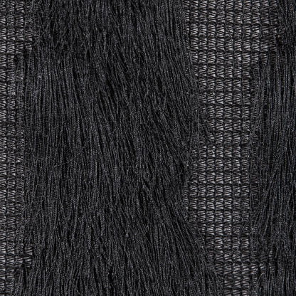 Black Chevron Fringe Fabric Detail