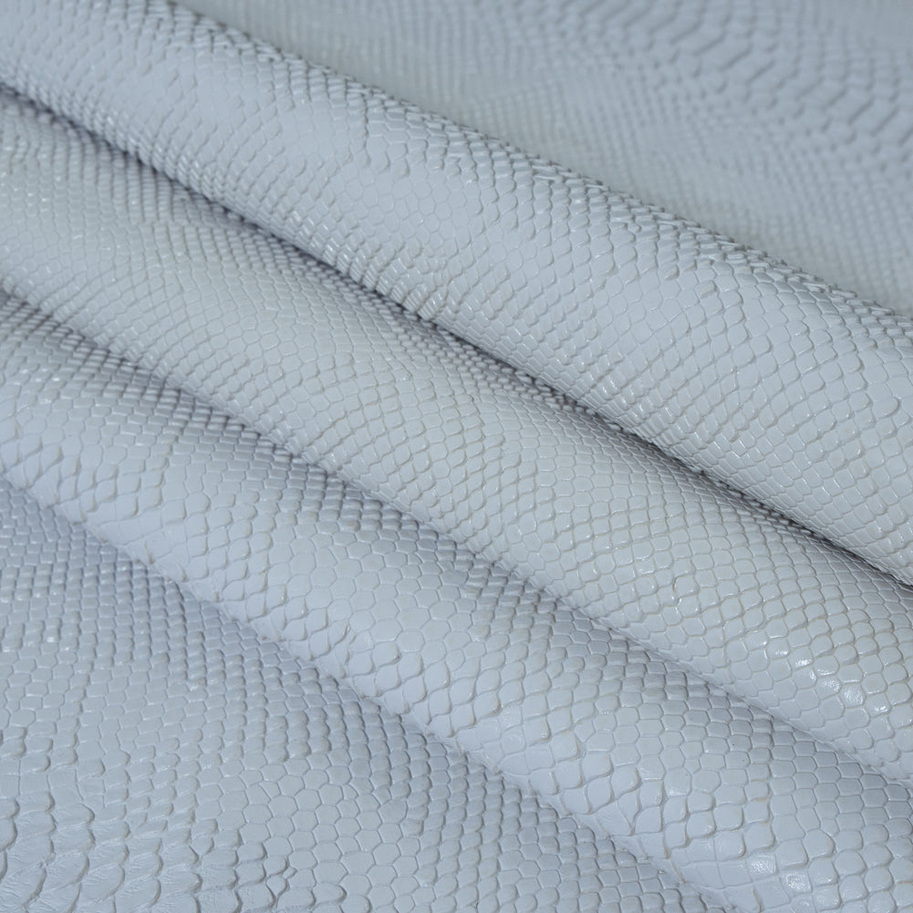 White and Ivory Vinyl Snakeskin - Detail