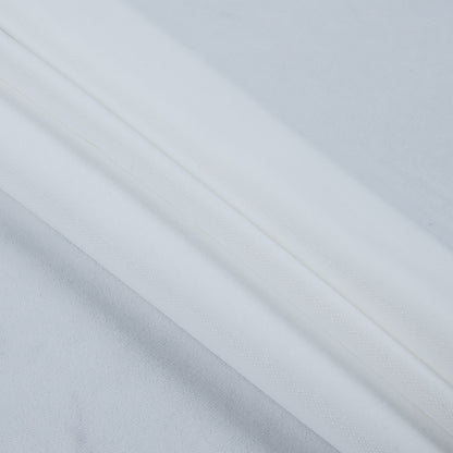 White 100% Micro Polyester Velvet - Folded