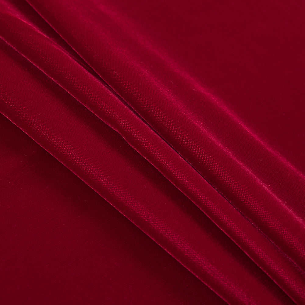 X-Mas Red 100% Micro Polyester Velvet - Detail