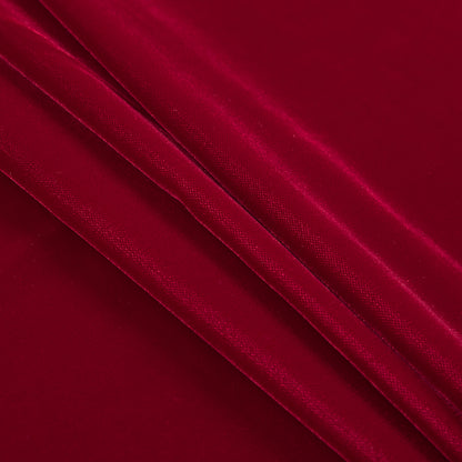 X-Mas Red 100% Micro Polyester Velvet - Detail