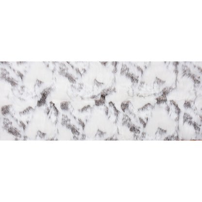 Ivory and Pewter Faux Artic Fox Fur Folded