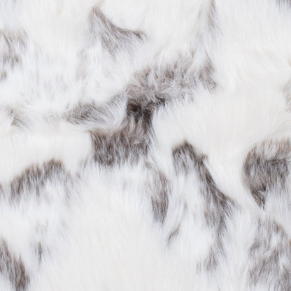Ivory and Pewter Faux Artic Fox Fur
