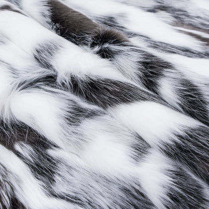 Black and White Faux Forest Fox Fur Detail