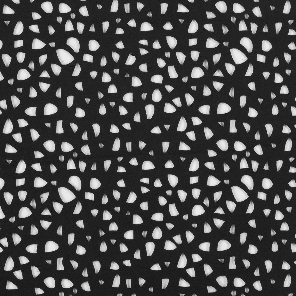 Black Laser-Cut Scuba Knit Neoprene - Detail