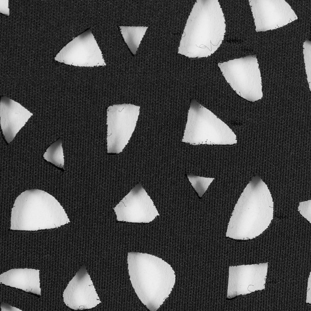 Black Laser-Cut Scuba Knit Neoprene - Full