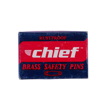 Chief Brass Safety Pins - 10 gross
