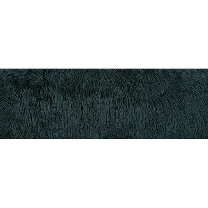 Shaggy Emerald Green Knit Faux Fur - Folded