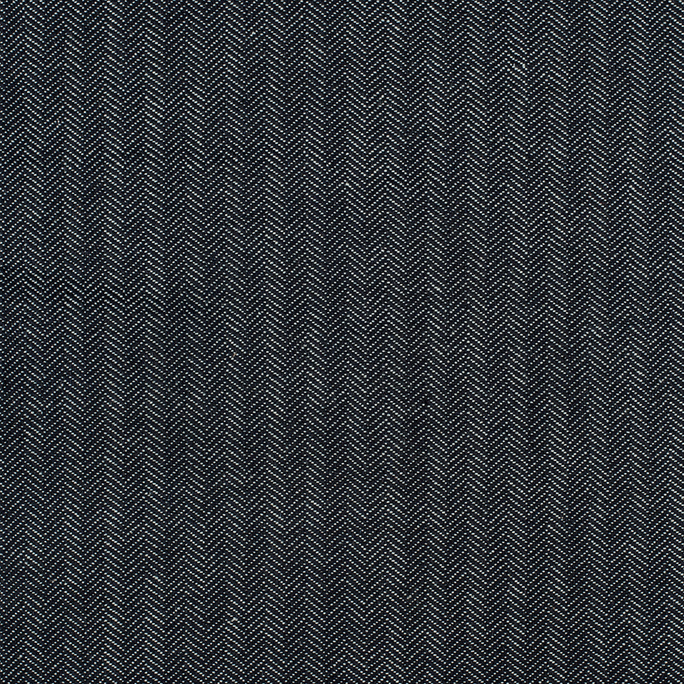 Dark Navy Selvedge Denim with Chevron Design - 13.3oz