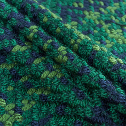 Evergreen and Eclipse Blended Wool Tweed - Folded