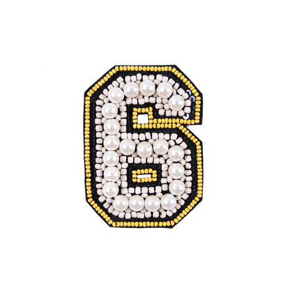 #6 Patch with Pearls - 3"x4"