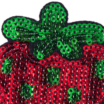 Sequin Strawberry Patch - 2.5 x 2.5 - Detail