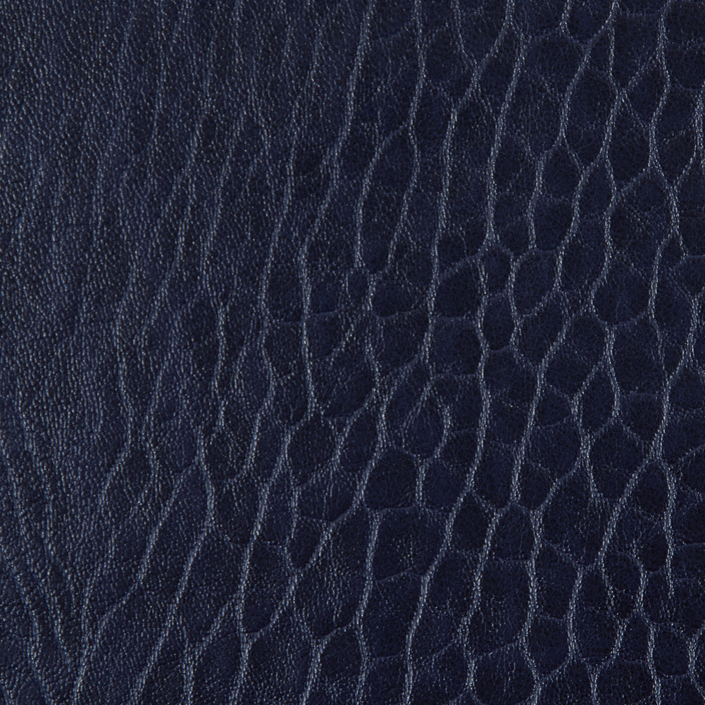 Nightshade Pebble Embossed Stretch Faux Leather with a Black Viscose Backing Detail