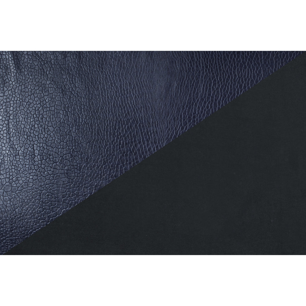 Nightshade Pebble Embossed Stretch Faux Leather with a Black Viscose Backing Full