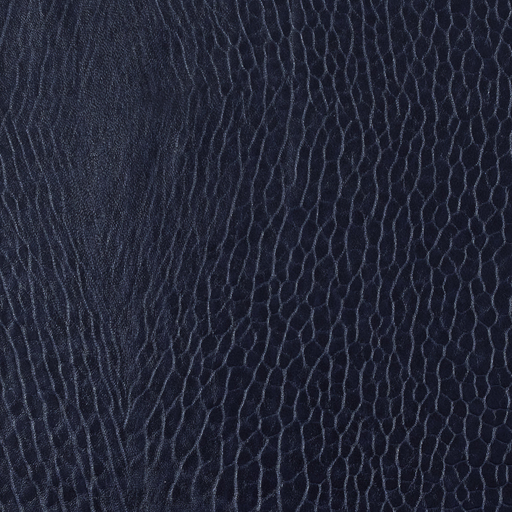 Nightshade Pebble Embossed Stretch Faux Leather with a Black Viscose Backing