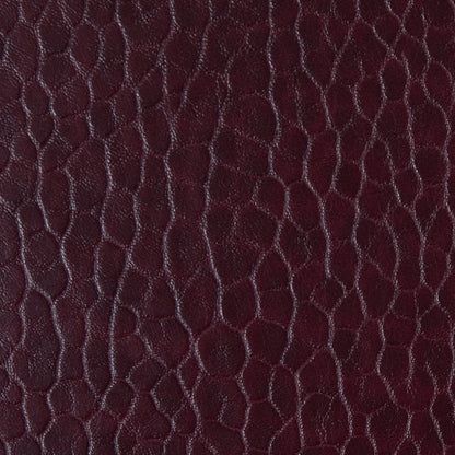 Cordovan Pebble Embossed Stretch Faux Leather with a Black Viscose Backing - Full