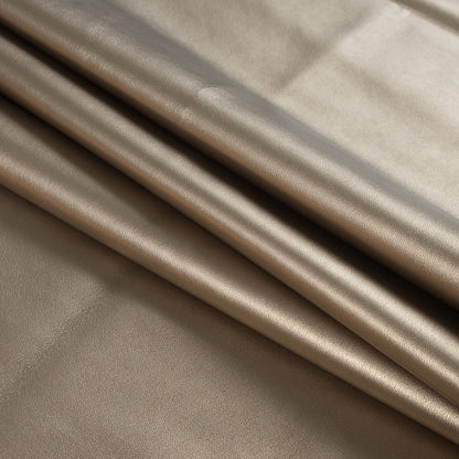 Metallic Gold Faux Leather with a Gray Faux Suede Backing Detail