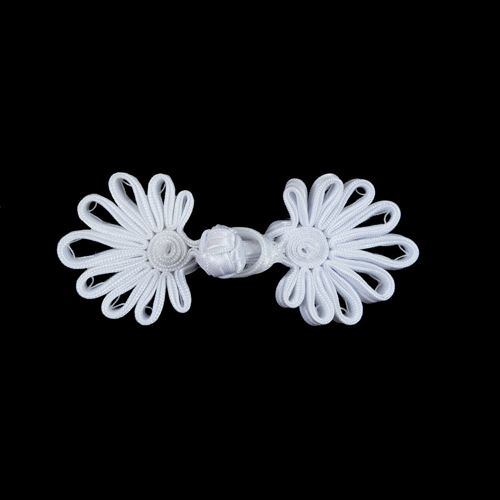 White Frog Closure - 3" x 1.5"